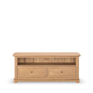 Oak Furnitureland Brennan Large TV Unit Natural Solid Oak Ex-Display VGC