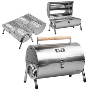 KCT Portable Stainless Steel Barrel BBQ Charcoal - Ex-Display Stock