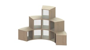 Trudy Curved Classroom Storage Box Configuration, Ex-Display