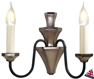 David Hunt Lighting Othello Twin Wall Light Bronze - Ex-Display