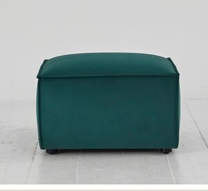 Ex-Display Swyft Model 03 Ottoman, Kingfisher Velvet