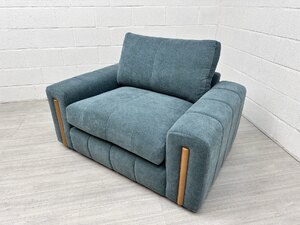 Ex-Display Sofology Soho Teal Loveseat Sofa Chair