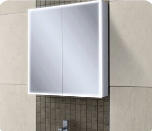 Hib Led Mirrored Cabinet with Sensor and Charging - Ex-Display
