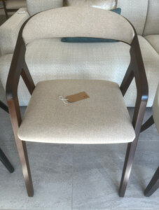 New Ex-Display Bespoke Made Cream Textured Hard Dining Chair