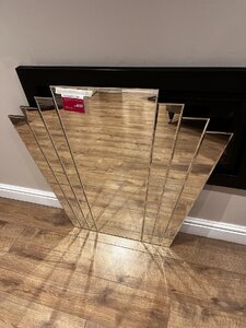 John Lewis Art Deco Wall Mirror Ex-Display 86.3cm x 101cm