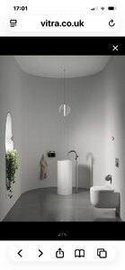Ex-Display VitrA Tom Dixon Liquid Monoblock Washbasin Sink Round White