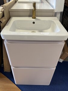 Ex-Display RAK Resort 55cm Bathroom Vanity Unit with Basin & Tap in Matt Mushroom