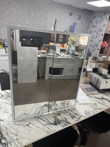 Portrait Double Door Light Up Mirrored Cabinet - PTC060 - Ex-Display