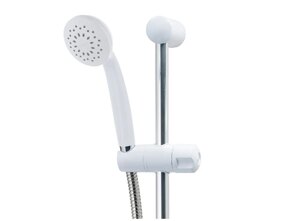 Triton Aaron White/Chrome Shower Riser Rail Kit Single Spray Ex-Display No Dish