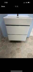 Ex-Display Ideal Standard White Gloss Bathroom Wall Cabinet with Chrome Trim