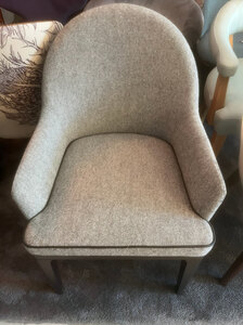 New Ex-Display Bespoke Grey Textured Dining Chair, Fully Assembled