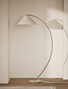 Ex-Display Marks & Spencer Andie Floor Lamp Curved Antique Brass