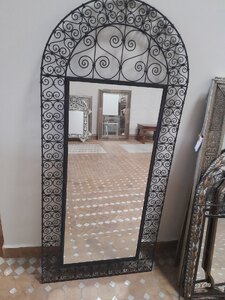 Ornate Wrought Iron Moroccan Mirror, Ex-Display, 73 x 159cm