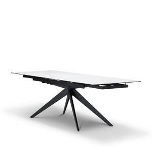 Oak Furnitureland Trento Extending Dining Table White Ceramic