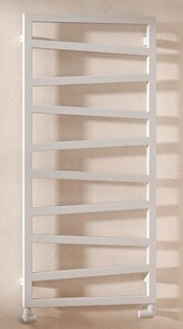 Ex-Display Crosswater Wedge Towel Warmer 500 x 1096mm White with Chrome Valves
