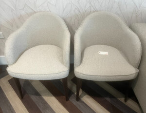 Cream Boucle Dining Chairs – Ex-Display, Bespoke Made