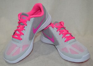 Nike Revolution 3 (GS) Platinum/Pink Girls' Running Shoes - Size UK 4 Ex-Display