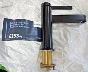 Hansgrohe Rebris E Single Lever Basin Mixer 80 Coolstart Matt Black Ex-Display