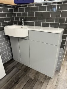 I Koma Light Grey Bathroom Unit with Basin Ex-Display