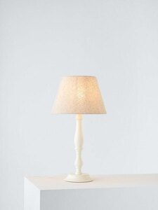 John Lewis Candlestick Table Lamp, White Ex-Display