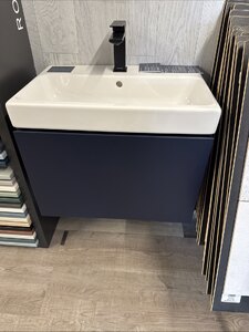 Roper Rhodes Vector Navy Wall Hung Vanity Unit with Basin and Tap - Ex-Display