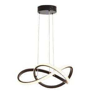 Boston LED Infinity Pendant Ceiling Light in Black, Homebase Edit, Ex-Display Unboxed