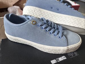 Boss Plimsoles Sannies Light Blue Suede Kids Trainers UK Size 4 Ex-Display