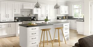 Brooklands Buckingham Shaker Kitchen 10 Unit Offer in White Ash