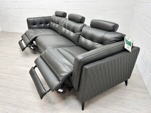 Ex-Display Sofology Muse Tan Leather 5/6 Seater Electric Recliner Sofa