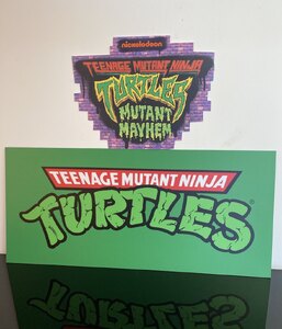 2 Teenage Mutant Hero Turtles Ex Shop Display Signs Wall Art Mutant Mayhem Rare