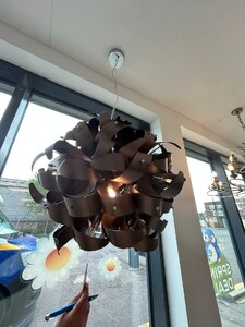 Ex-Display Dar Lighting Rawley 12 Light Brushed Copper Pendant