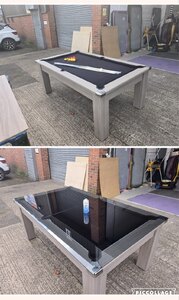 7x4 Refurbished AG Dining Table with Glass Top - Ex-Display