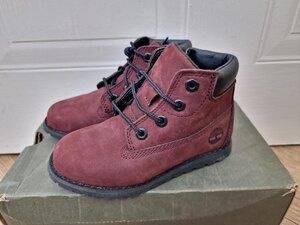 Timberland Boys Toddler Petits Burgundy Red Boots UK Infant Size 9.5 Ex-Display