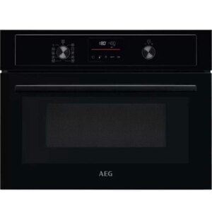 AEG KMX365060B Combi Integrated Microwave and Oven, Black, Ex-Display