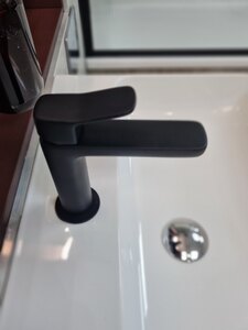 Ex-Display Zucchetti Single Lever Basin Mono Mixer Tap in Matt Black