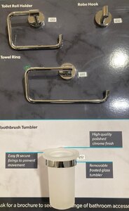 Ex-Display 4 Piece Chrome Bathroom Accessory Set