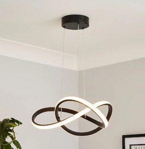 Boston LED Infinity Pendant Ceiling Light Black, Ex-Display Boxed