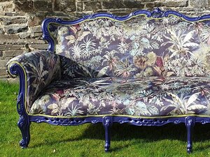 Ex-Display Statement Botanical Sofa – Professionally Upholstered