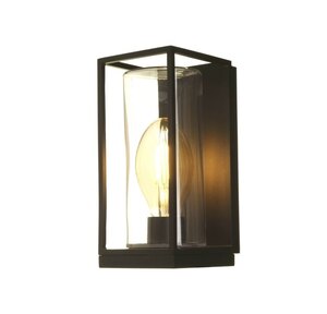 Black Lutec Flair Flush Aluminium Outdoor Wall Light - Ex-Display Unboxed