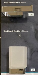 Ex-Display Chrome Two Piece Bathroom Accessory Set