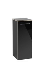 Ex-Display: Villeroy and Boch Avento Crystal Black Wall Hung Side Cabinet