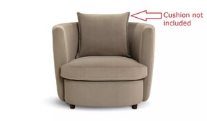 Latte Velvet Cuddle Chair Habitat Virgil - Ex-Display Unboxed No Cushion Marks