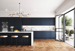 Handleless Matt Indigo Blue Kitchen Units | Rigid Built | Not Ex-Display | Blum