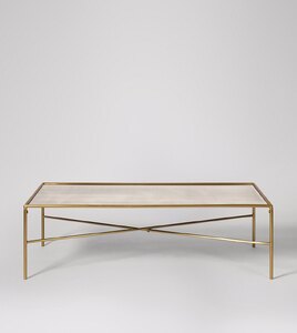 Swoon Edition Orla Coffee Table, Antiqued Brass and Mirror, Ex-Display