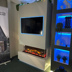Ex-Display Media Wall with Dimplex Vivente Plus Electric Fire