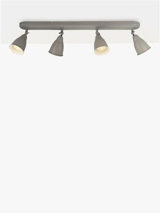 John Lewis Plymouth 4 Light Spotlight Plate Satin Grey Ex-Display No Box