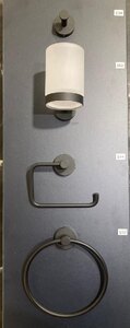 Ex-Display Black Four Piece Bathroom Accessory Set