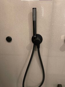 Ex-Display Keuco Round Pencil Hand Shower & Hose Black