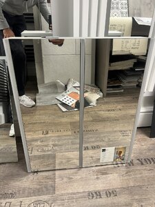 Ex-Display HiB 600mm LED Illuminated Bathroom Mirror Cabinet with Shaver Socket