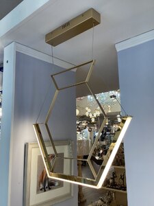 Dar Hexagon Single Gold Pendant Ex-Display